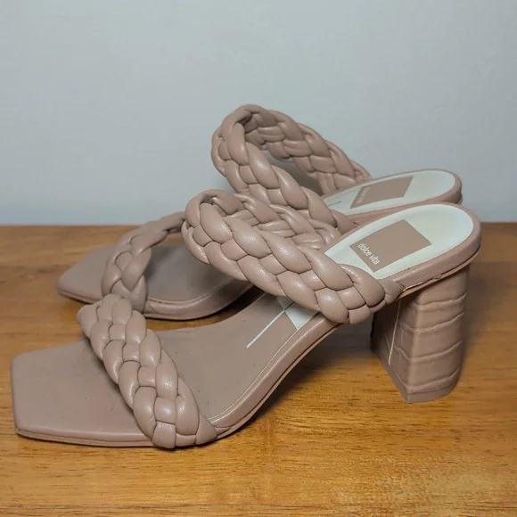 Dolce Vita Paily Braided Sandals Tan 3" Block Heel Summer Women's Size 6.5 - Picture 5 of 7